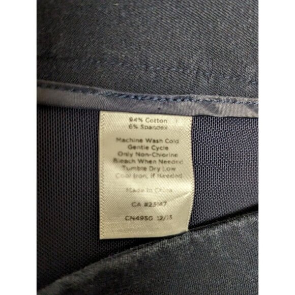 Talbots Pants Size 12 Heritage Blue Navy Straight Leg Heritage Chino - Picture 15 of 15